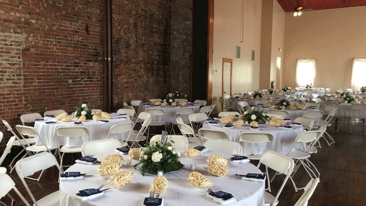 Evening lighting in the ballroom